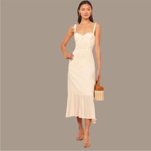 Reformation Nikita dress in ivory NWT